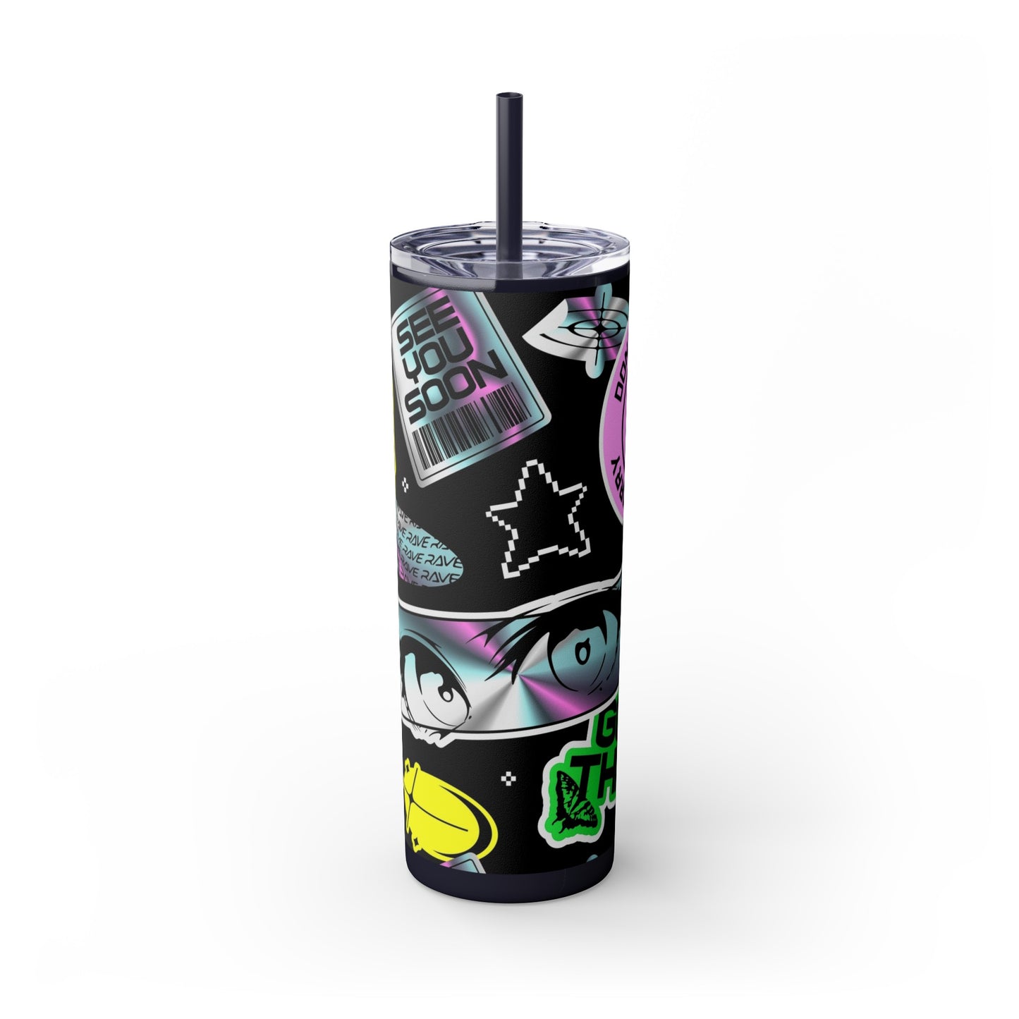 LCM23 School VIbes Skinny Tumbler with Straw, 20oz