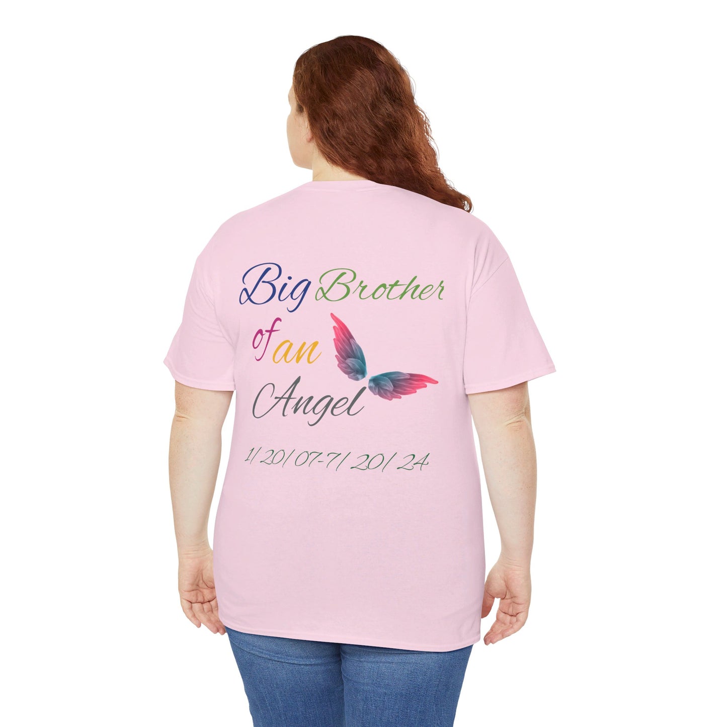 Big Brother  For my family in Honor of Maria Pollock Unisex Heavy Cotton Tee(back customizable for name)