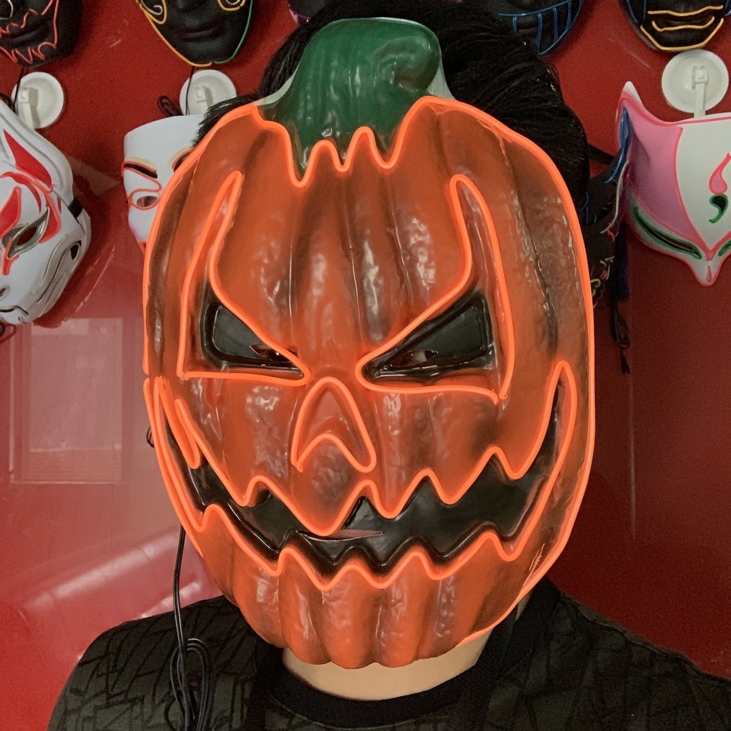 Pumpkin LED Purge Halloween Mask