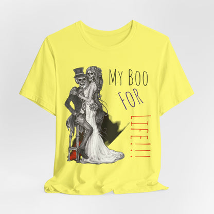 LCM23 My Boo For Life Halloween Unisex Jersey Short Sleeve Tee