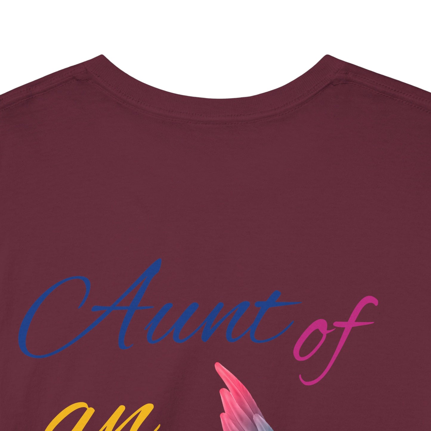 Aunt of an Angel For my family in Honor of Maria Pollock Unisex Heavy Cotton Tee(back customizable for name)