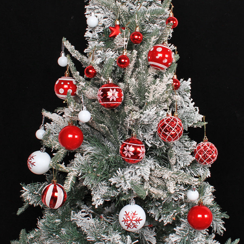 Christmas tree painted ball  holiday decoration