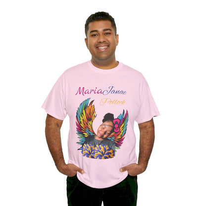 Aunt of an Angel For my family in Honor of Maria Pollock Unisex Heavy Cotton Tee(back customizable for name)