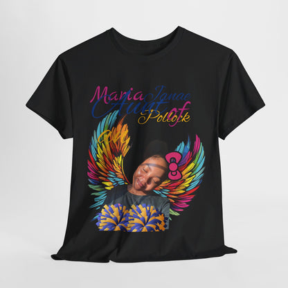 Aunt of an Angel For my family in Honor of Maria Pollock Unisex Heavy Cotton Tee(back customizable for name)