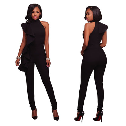 Large swing ruffle jumpsuit