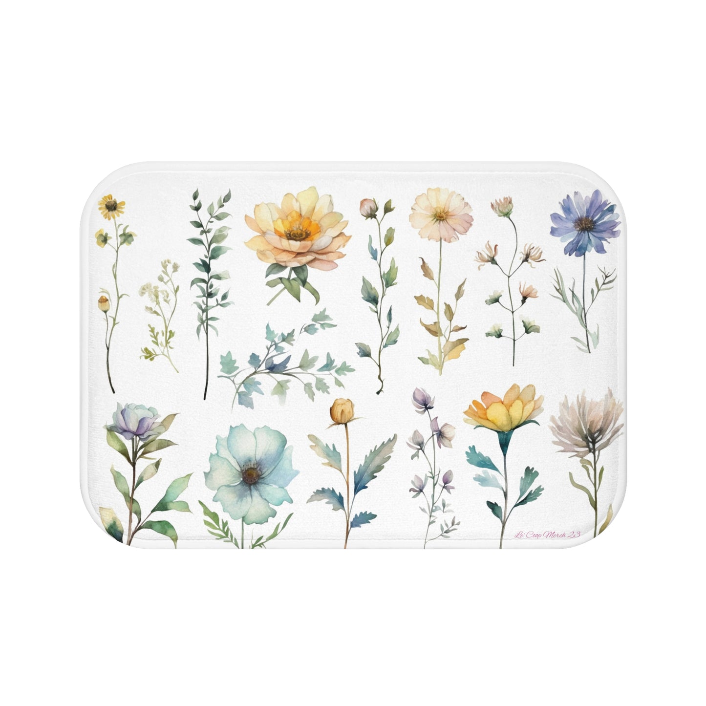 Le' Coop Merch 23 Summer Flowers Bath Mat