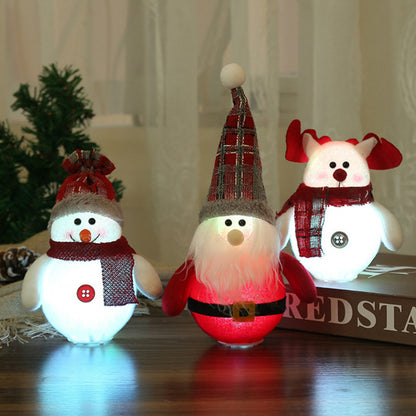 LED Santa Claus Snowman Deer Ornaments Decoration