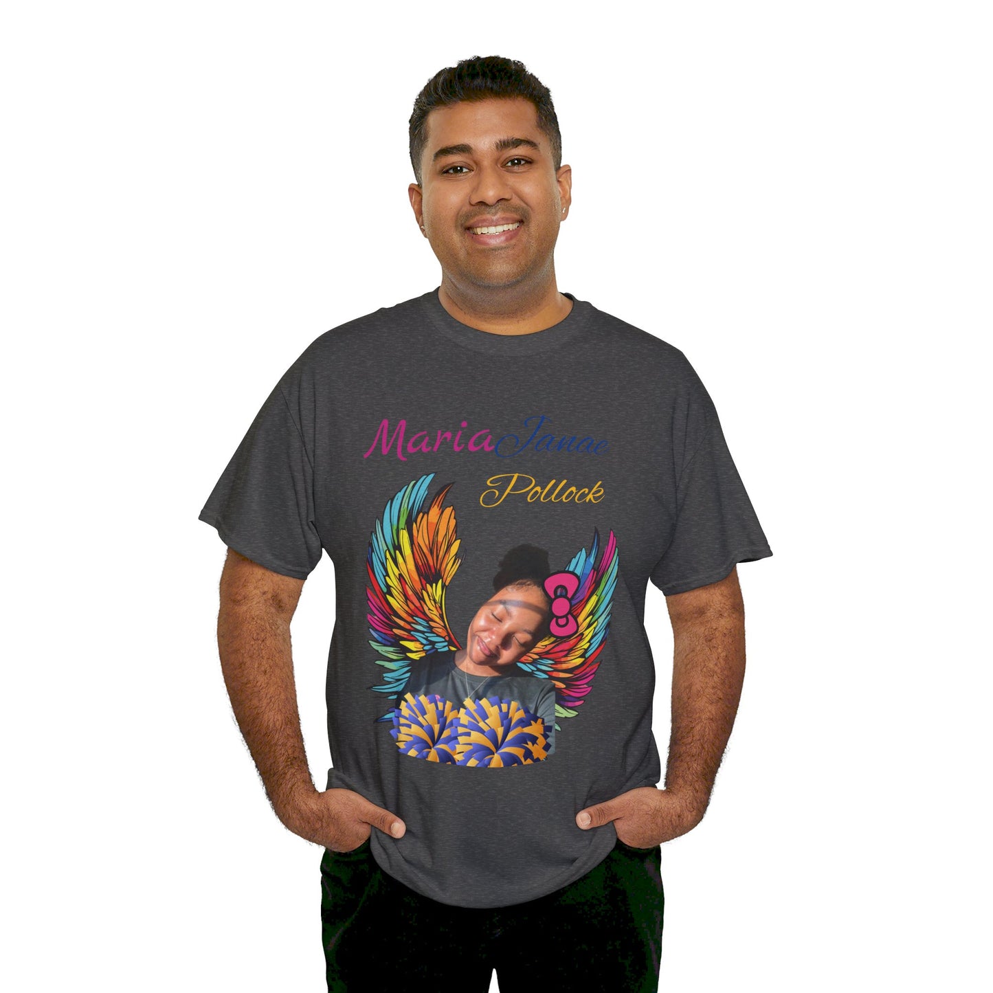 For my family in Honor of Maria Pollock Unisex Heavy Cotton Tee(back customizable for name)