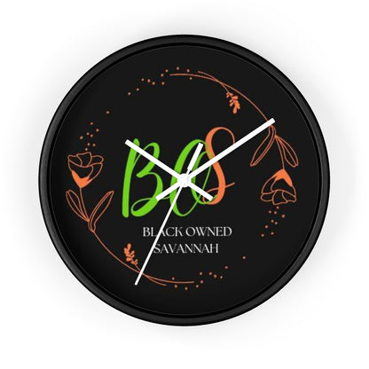 Black Owned Savannah  "BOS" Wall Clock