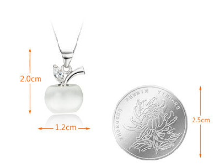 High quality opal necklace silver plated white gold fashion jewelry moonstone pendant female temperament