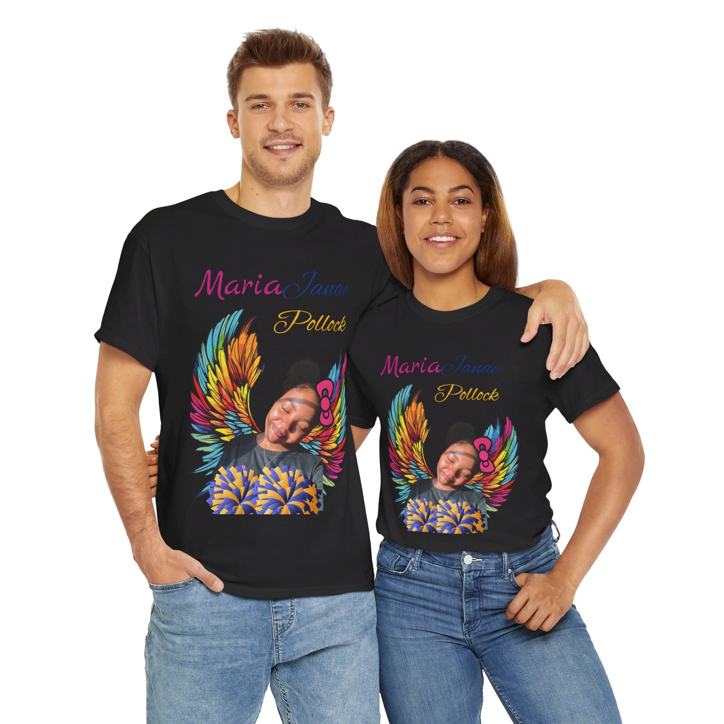 For my family in Honor of Maria Pollock Unisex Heavy Cotton Tee(back customizable for name)