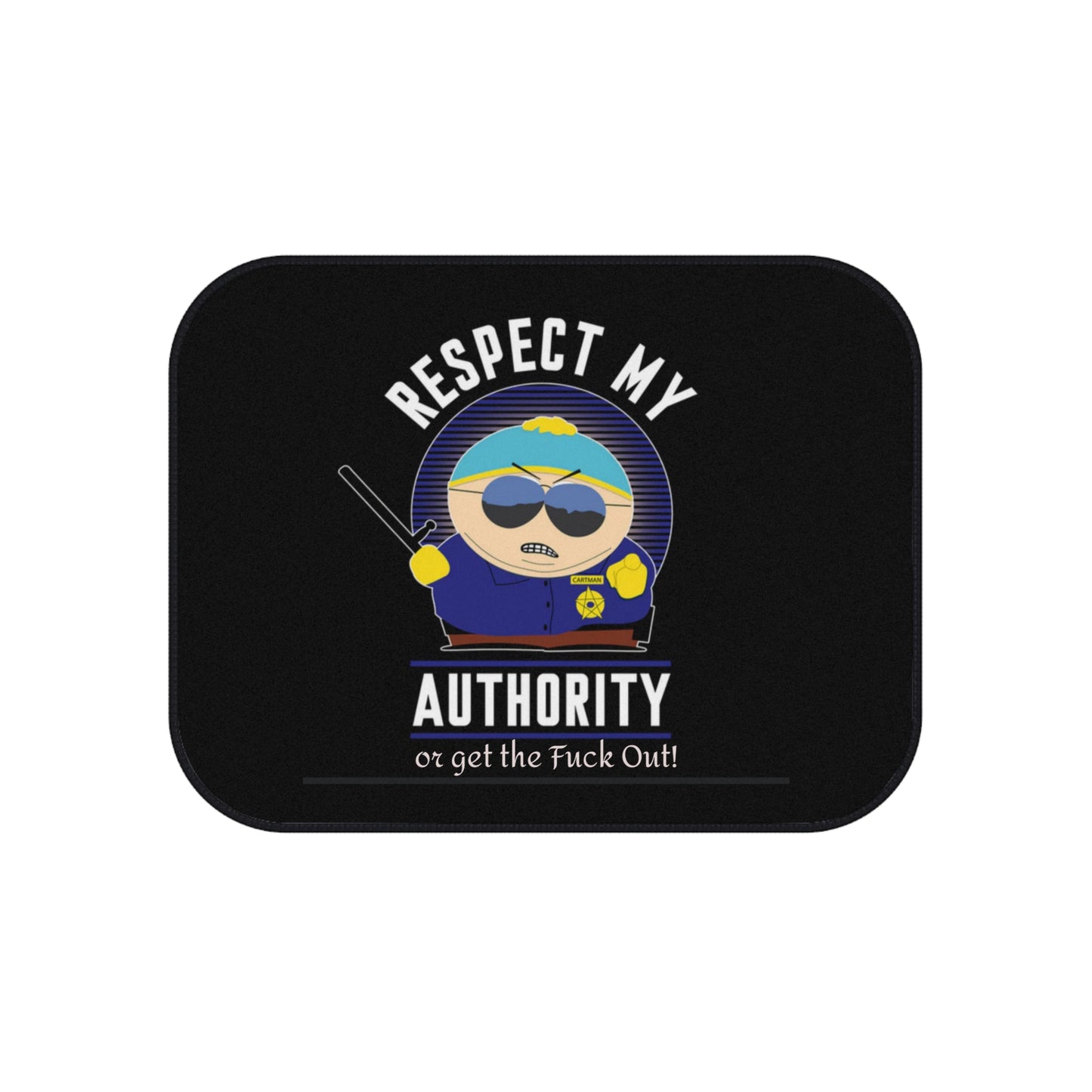 Personalized "Respect My Authority" Car Mats