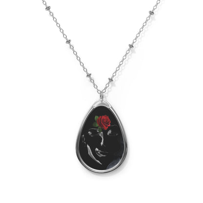 LCM23 Phanthom Rose Oval Necklace