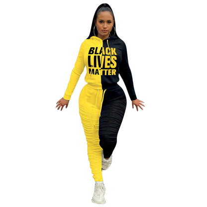 Black Lives Matter Pleated Sports Suit