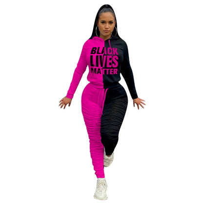 Black Lives Matter Pleated Sports Suit