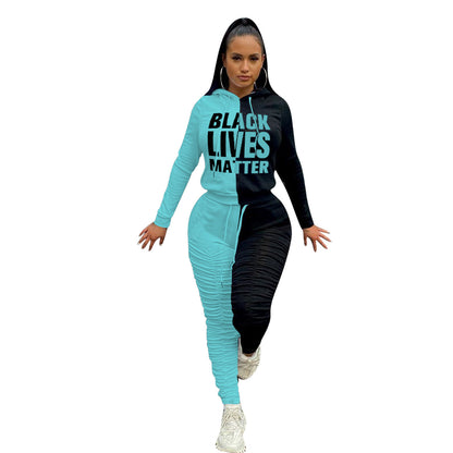 Black Lives Matter Pleated Sports Suit