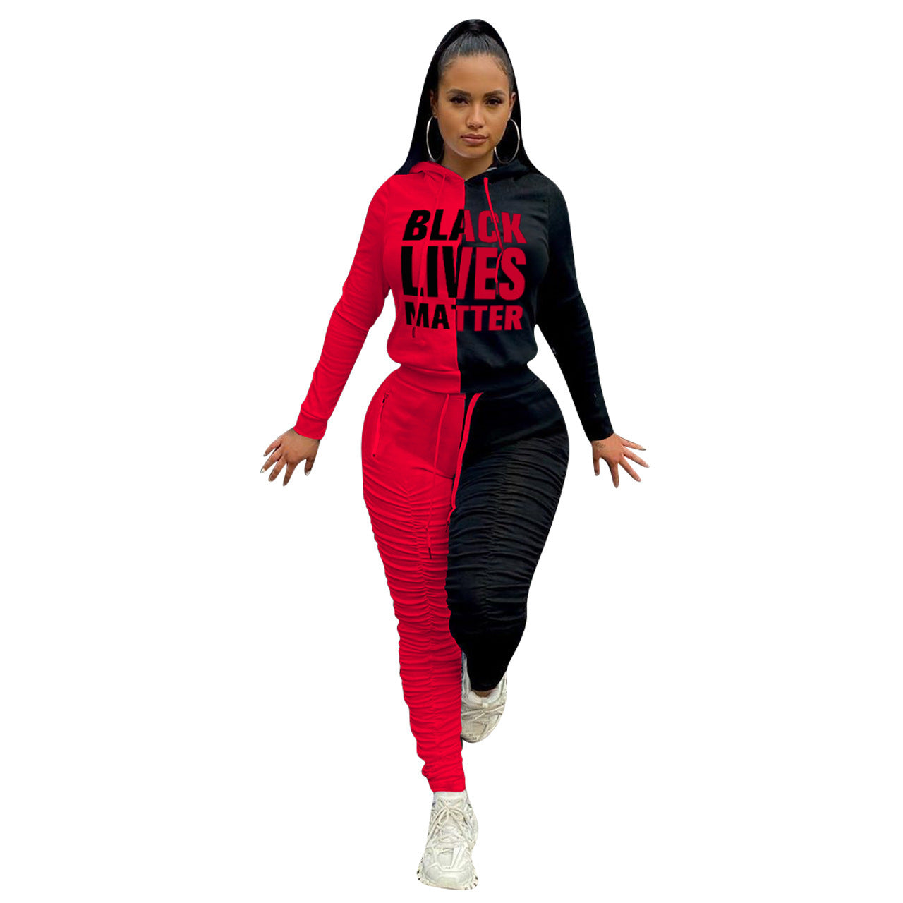 Black Lives Matter Pleated Sports Suit