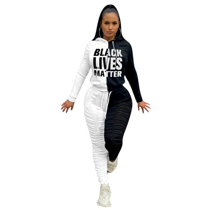 Black Lives Matter Pleated Sports Suit