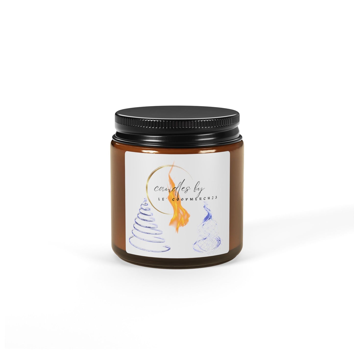 Candles by Le' Coop Blue Xmas Scented Soy Candle (Multi-Size, Amber Jar)