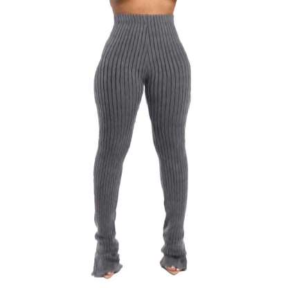 HAOYUAN Sexy Knitted Stacked Leggings