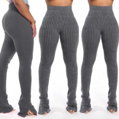 HAOYUAN Sexy Knitted Stacked Leggings