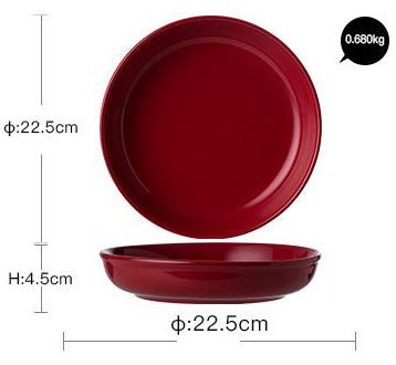 Luxury Red Glaze Ceramic Dinner Sets & Kitchen Utensils