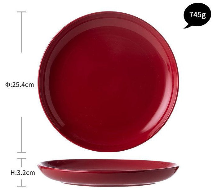 Luxury Red Glaze Ceramic Dinner Sets & Kitchen Utensils