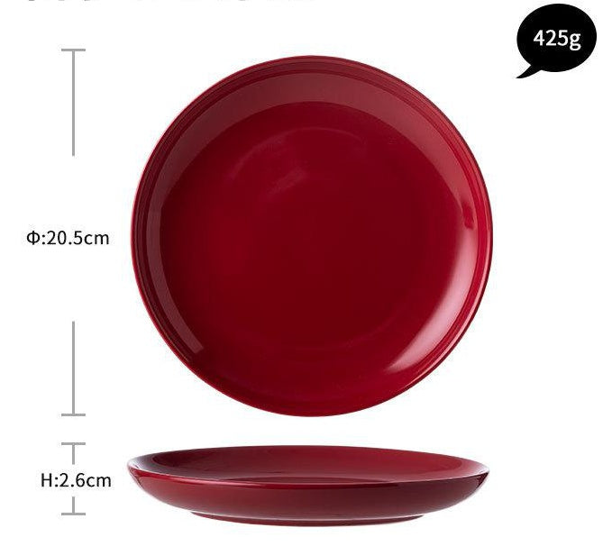 Luxury Red Glaze Ceramic Dinner Sets & Kitchen Utensils