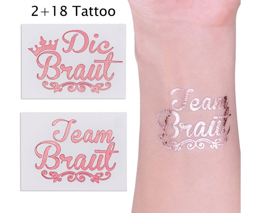 20pcs Team Bride Temporary Tattoos Stickers Wedding Decor Bride To Be Hen Bachelorette Party Decor Bridal Shower Girl Favors,Q