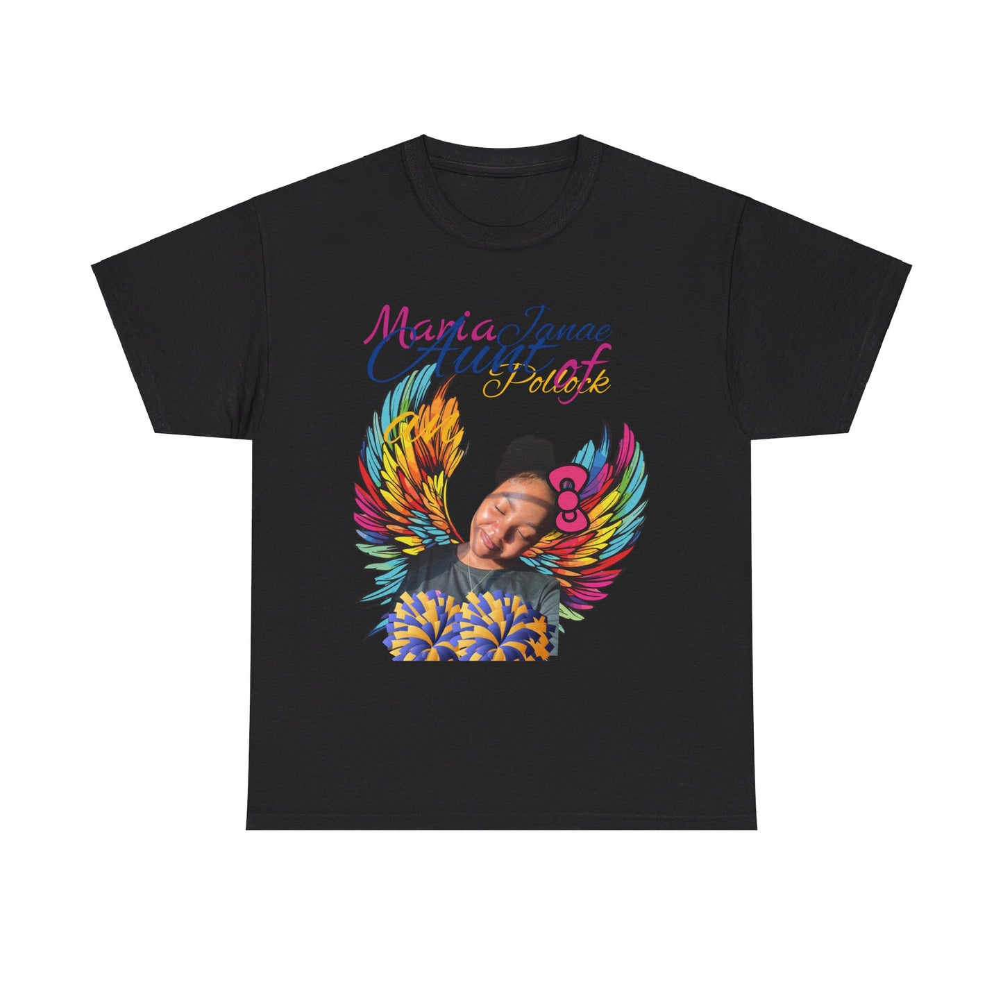 Aunt of an Angel For my family in Honor of Maria Pollock Unisex Heavy Cotton Tee(back customizable for name)