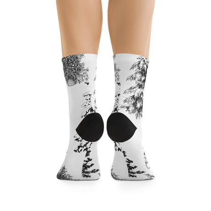 LCM23 White Xmas Recycled Poly Socks