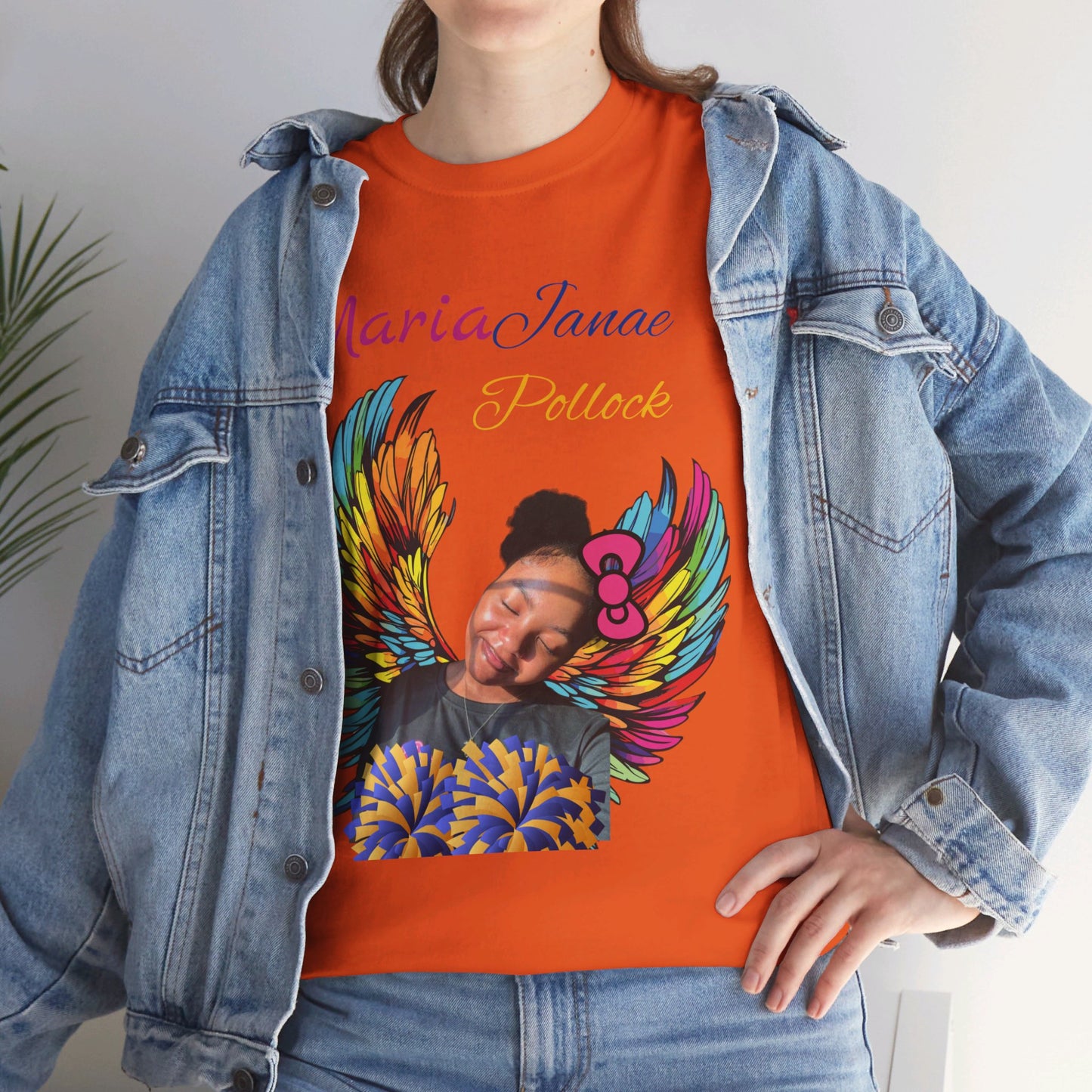 For my family in Honor of Maria Pollock Unisex Heavy Cotton Tee(back customizable for name)