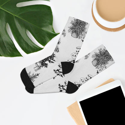 LCM23 White Xmas Recycled Poly Socks