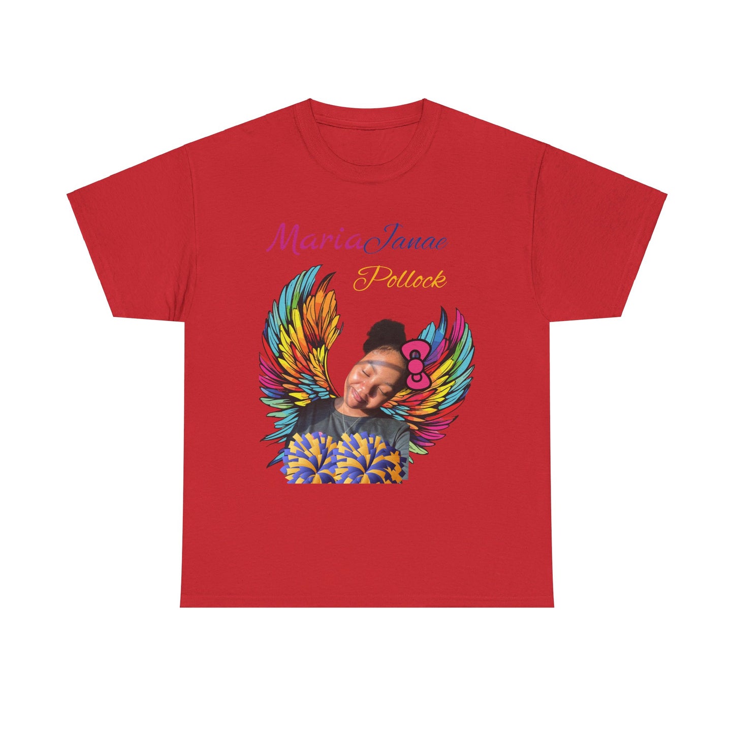 Aunt of an Angel For my family in Honor of Maria Pollock Unisex Heavy Cotton Tee(back customizable for name)