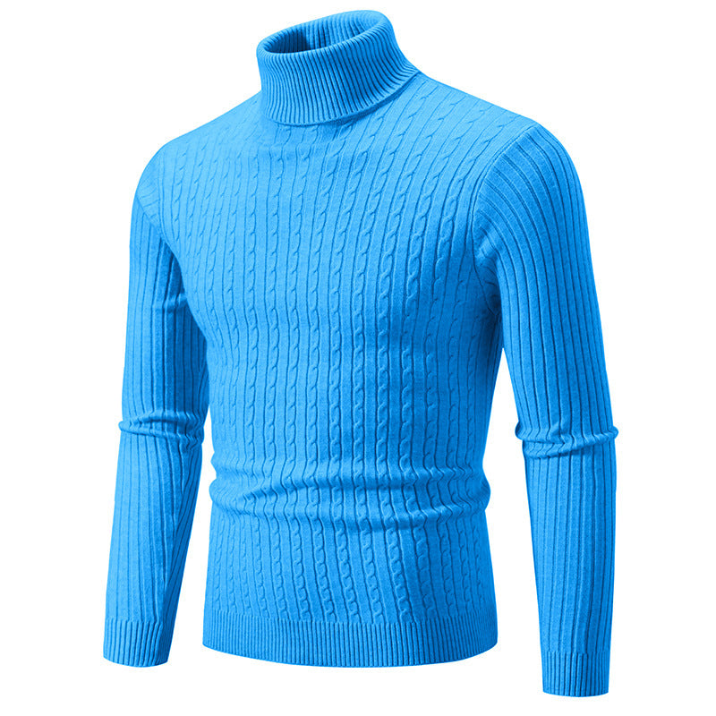 Pullover High Collar Casual Sweater Men