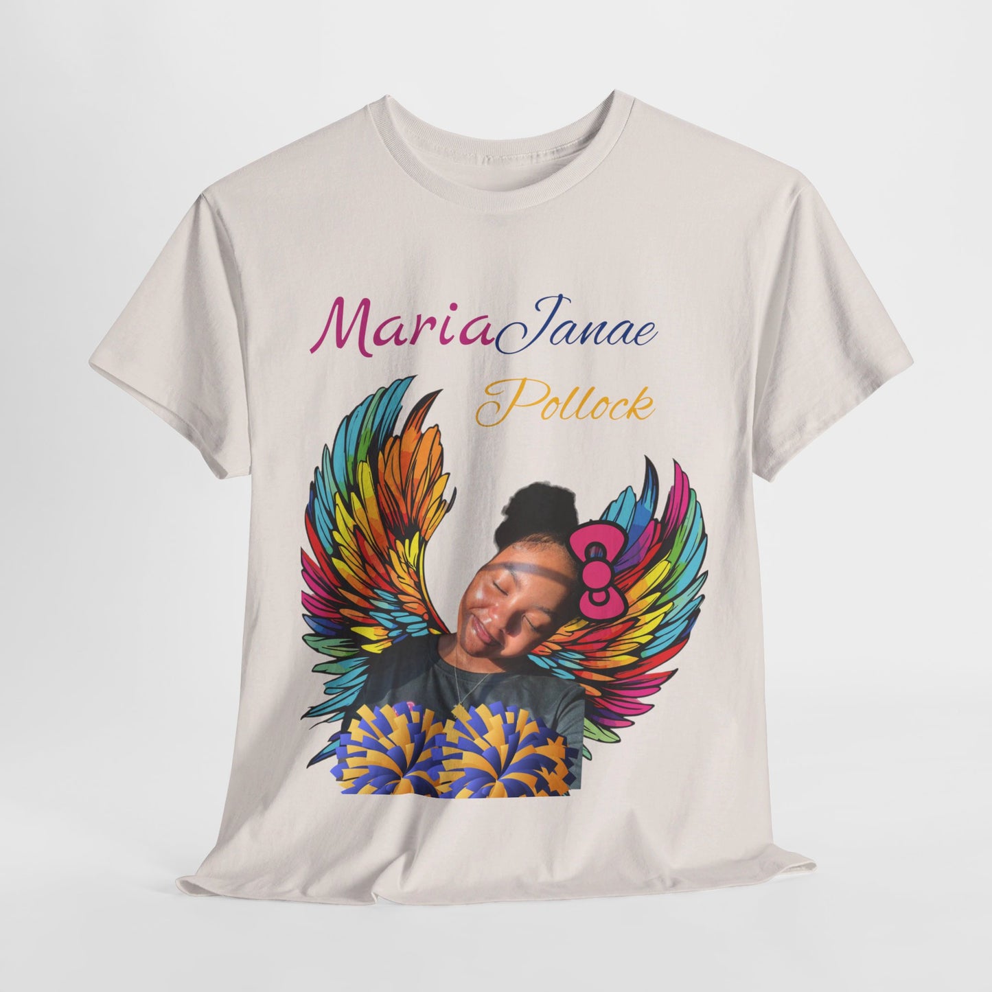 Aunt of an Angel For my family in Honor of Maria Pollock Unisex Heavy Cotton Tee(back customizable for name)