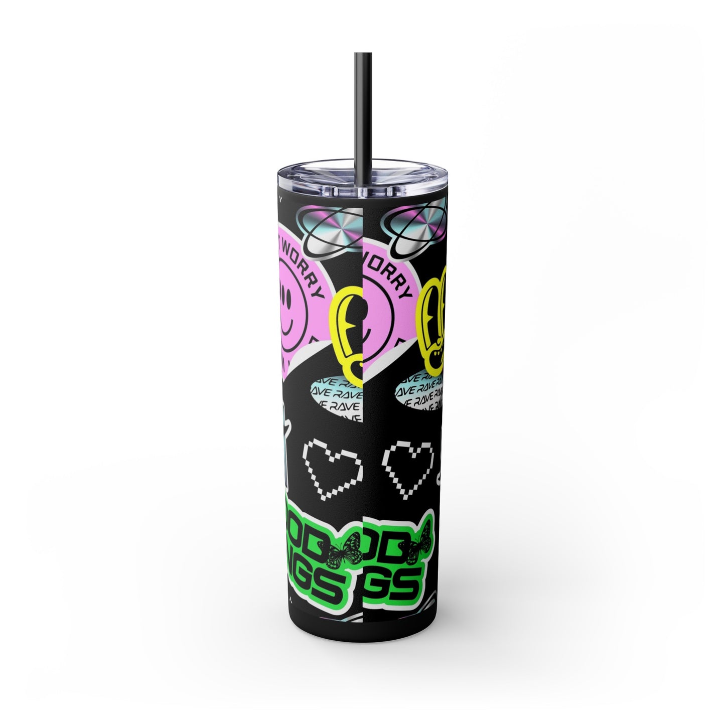 LCM23 School VIbes Skinny Tumbler with Straw, 20oz