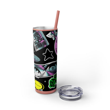 LCM23 School VIbes Skinny Tumbler with Straw, 20oz