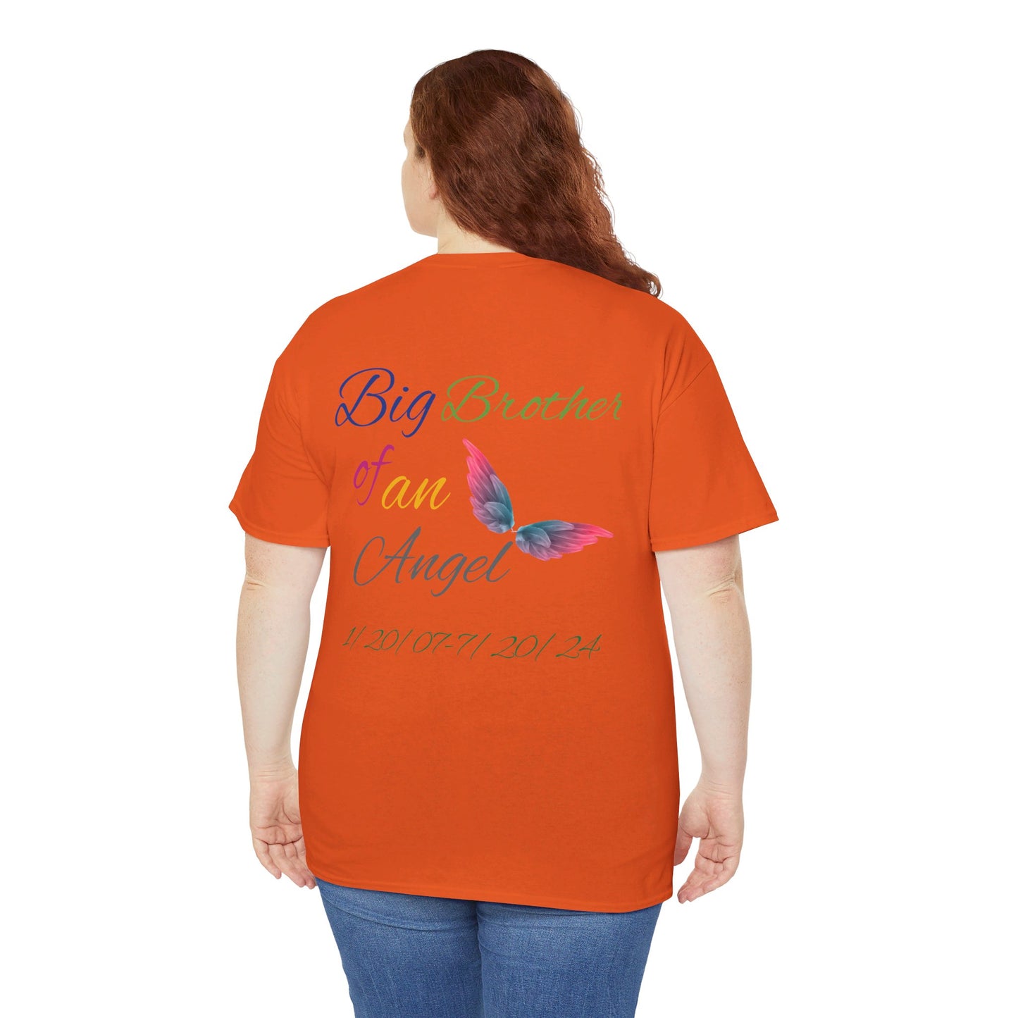 Big Brother  For my family in Honor of Maria Pollock Unisex Heavy Cotton Tee(back customizable for name)