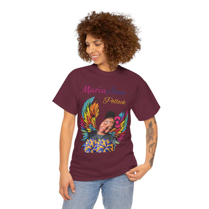 Aunt of an Angel For my family in Honor of Maria Pollock Unisex Heavy Cotton Tee(back customizable for name)