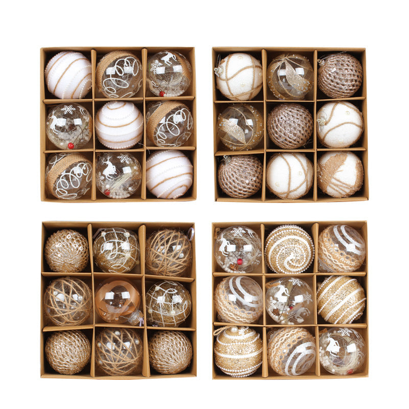 Christmas home painted ball decorations