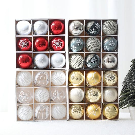 Christmas Ball Set Gift Box Christmas Painting Gift Pack Ball Christmas Tree Decoration Pendant