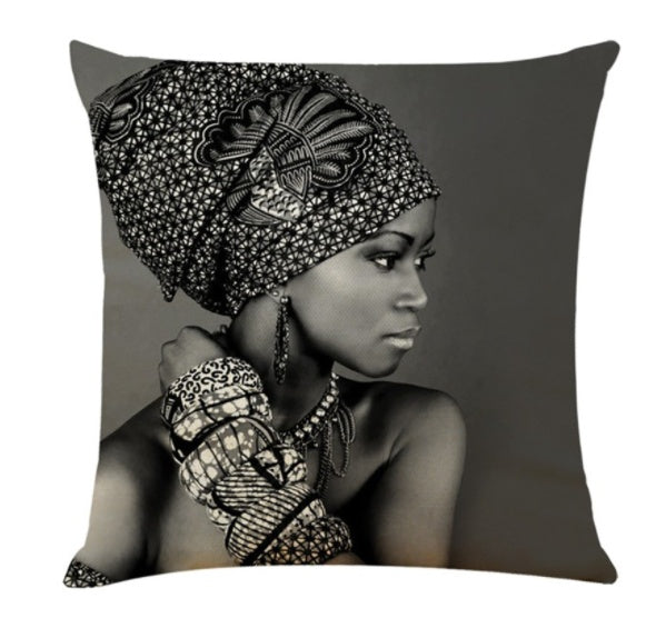 Elegant Black Queen Home Decor Sofa Pillow