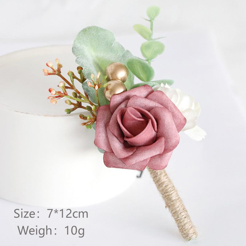 European Style Mori Style Wedding Groom Corsage