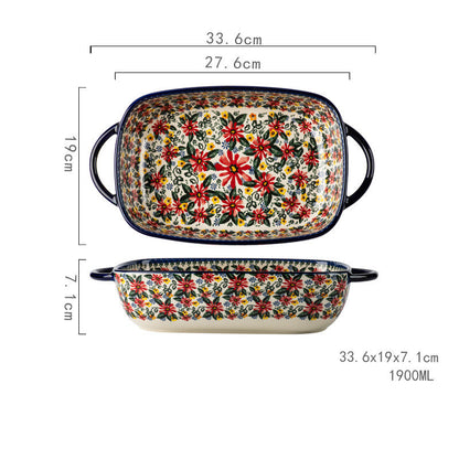 Ceramic Tableware Rectangular Casserole Dish