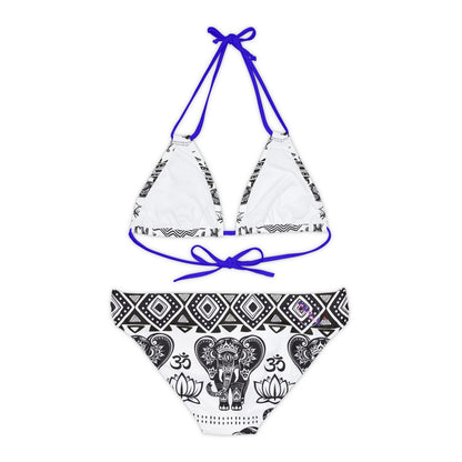 LCM23 African Elephant Print Strappy Bikini Set (AOP)