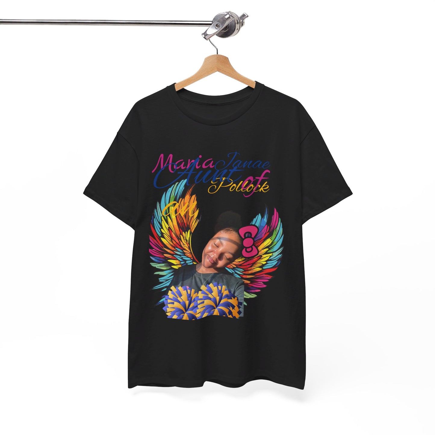 Aunt of an Angel For my family in Honor of Maria Pollock Unisex Heavy Cotton Tee(back customizable for name)