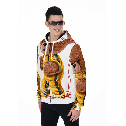 LCM23 Who? All-Over Print Zip Up Hoodie With Pocket