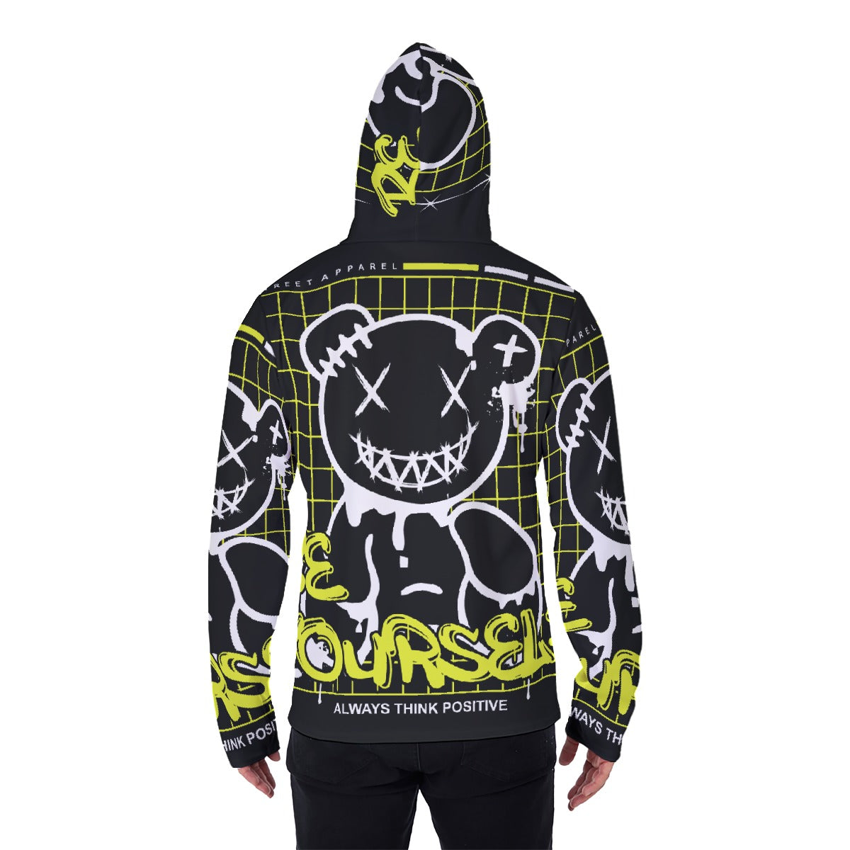 LCM23 Be Yourself All-Over Print Men's Pullover Hoodie With Mask