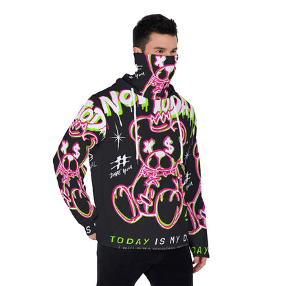 LCM23 Today Is My Day All-Over Print Men's Pullover Hoodie With Mask